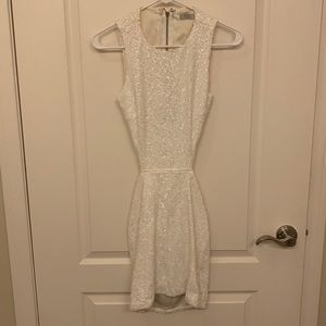 Tobi white sequin mini dress